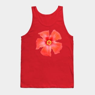 Tropical Hibiscus Flower Vector Head On Cut Out Tank Top